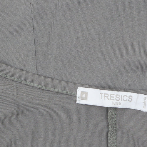Tresics Women’s Grey Cold Shoulder Short Sleeve Relaxed Jersey Top Size M