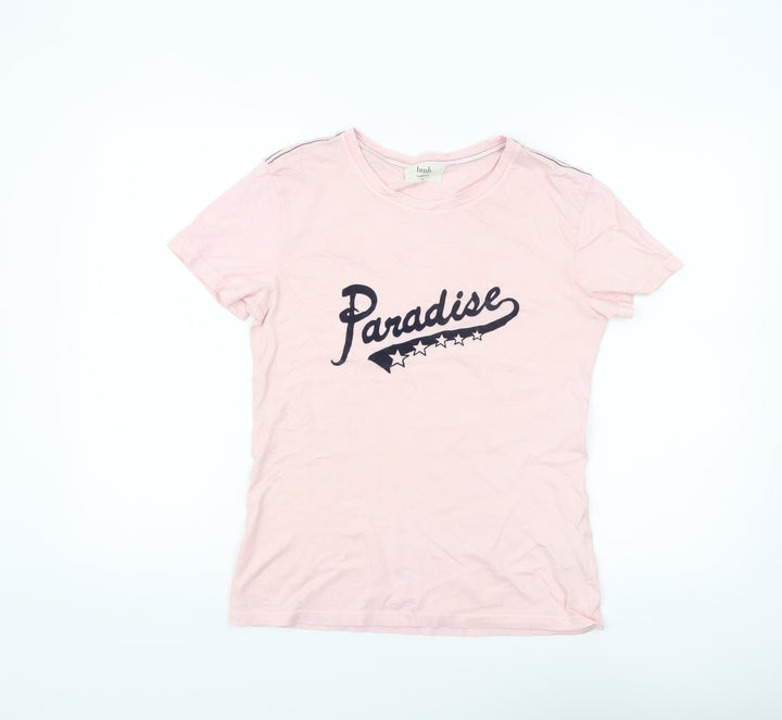 Hush Women's Pink Cotton Paradise Print T-Shirt XS