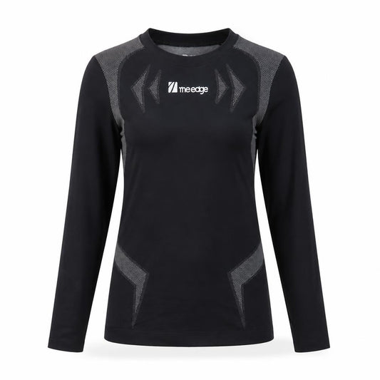 The Edge Womens Black XS Long Sleeve Compression Top