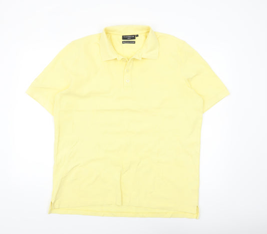 Glenmuir 1891 Men's Yellow Premium Cotton Stretch Polo Shirt L