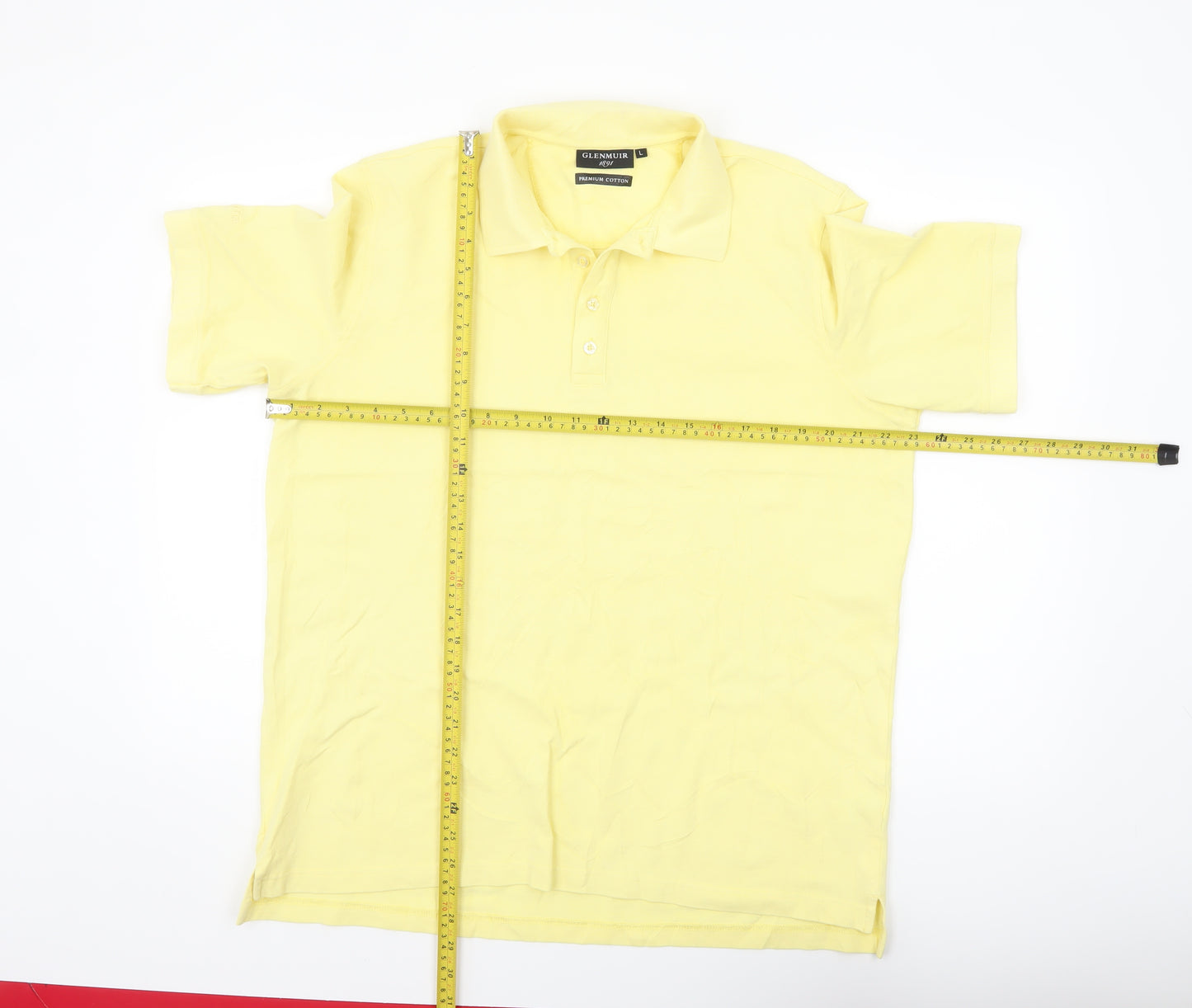 Glenmuir 1891 Men's Yellow Premium Cotton Stretch Polo Shirt L