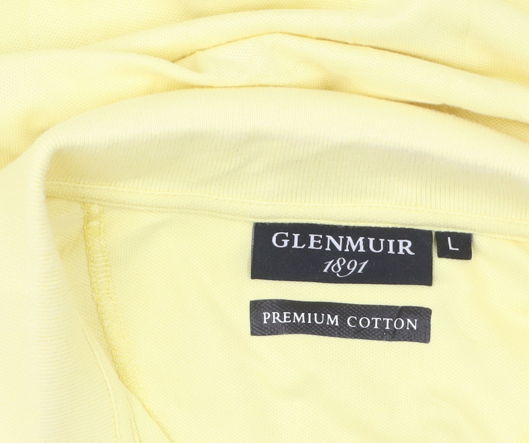 Glenmuir 1891 Men's Yellow Premium Cotton Stretch Polo Shirt L