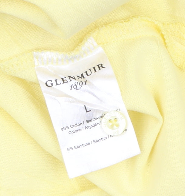 Glenmuir 1891 Men's Yellow Premium Cotton Stretch Polo Shirt L
