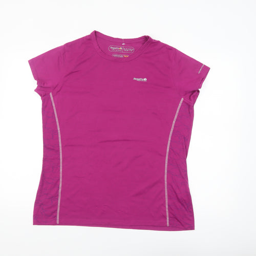 Regatta Womens Purple Short Sleeve Adventure Tech T-Shirt Size 18