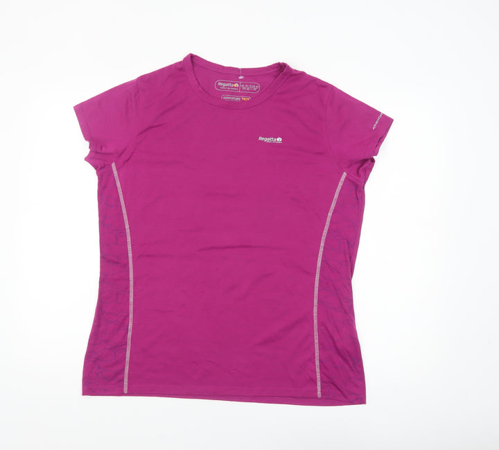 Regatta Womens Purple Short Sleeve Adventure Tech T-Shirt Size 18
