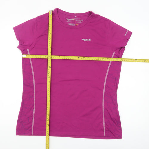 Regatta Womens Purple Short Sleeve Adventure Tech T-Shirt Size 18