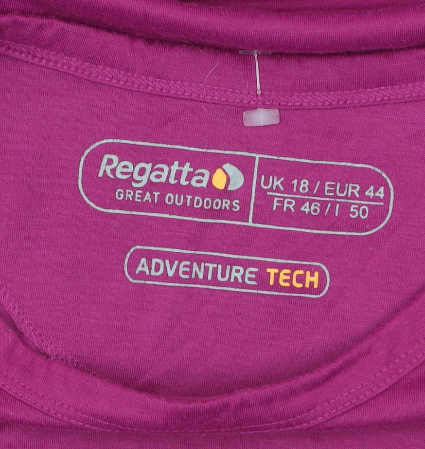 Regatta Womens Purple Short Sleeve Adventure Tech T-Shirt Size 18