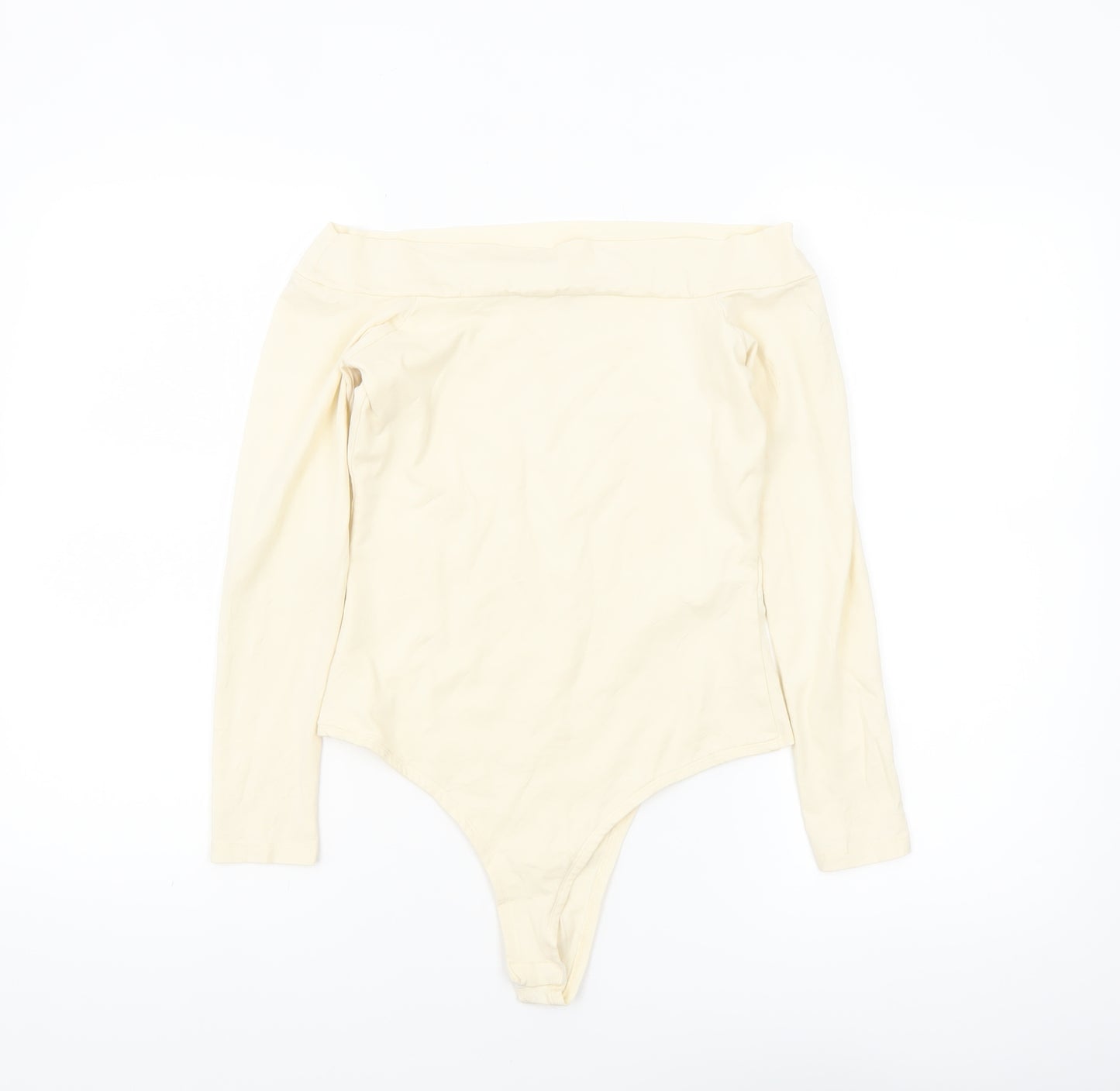 Threadbare Women's Ivory Off Shoulder Long Sleeve Bodysuit Size 10