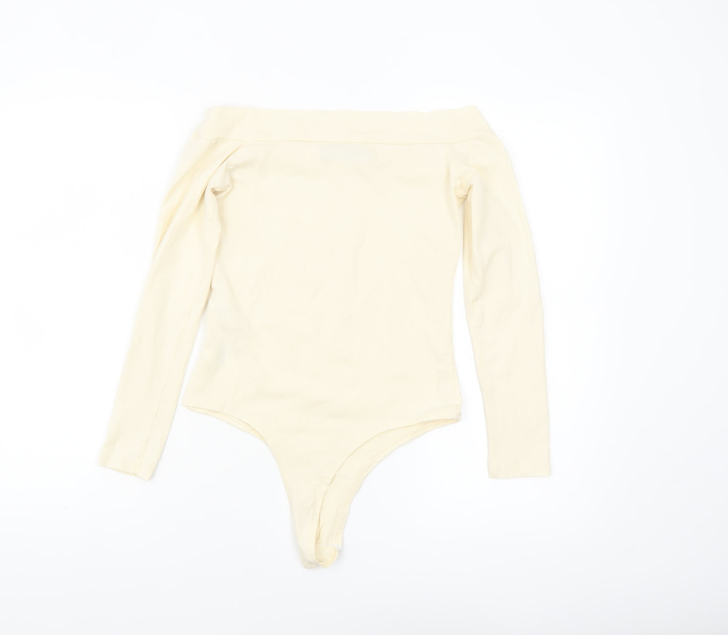 Threadbare Women's Ivory Off Shoulder Long Sleeve Bodysuit Size 10
