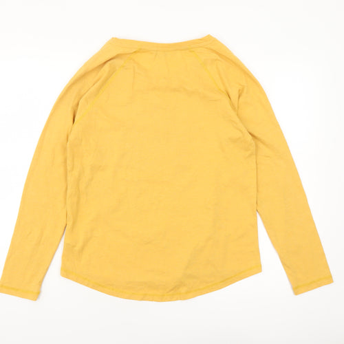 Next Women’s Yellow Star Long Sleeve Cotton Blend T-Shirt Size 12