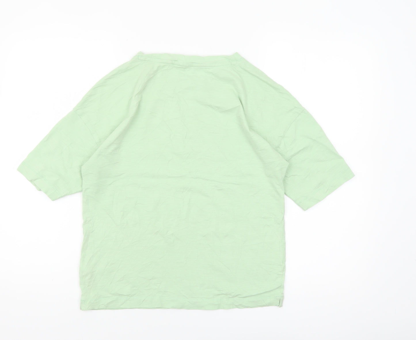 Marks and Spencer Womens Green XS Basic Cotton T-Shirt