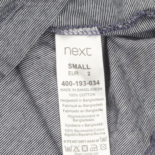 Next Men’s Grey Button-Down Collar Cotton Polo Shirt Size S