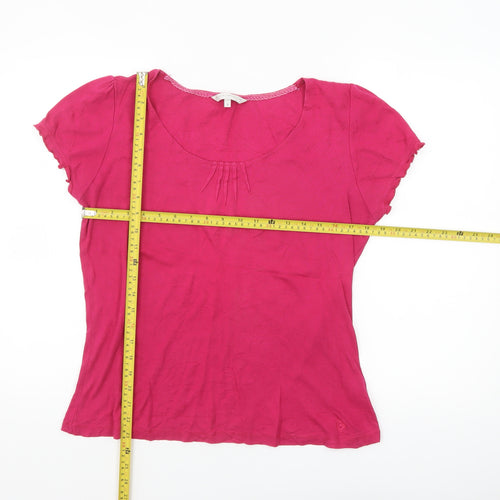 Rocha John Rocha Womens Pink Size 14 Short Sleeve Cotton Modal T-Shirt