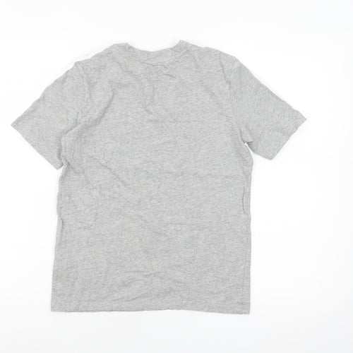 adidas Boys Grey 11-12 Years Short Sleeve Sports Cotton T-Shirt
