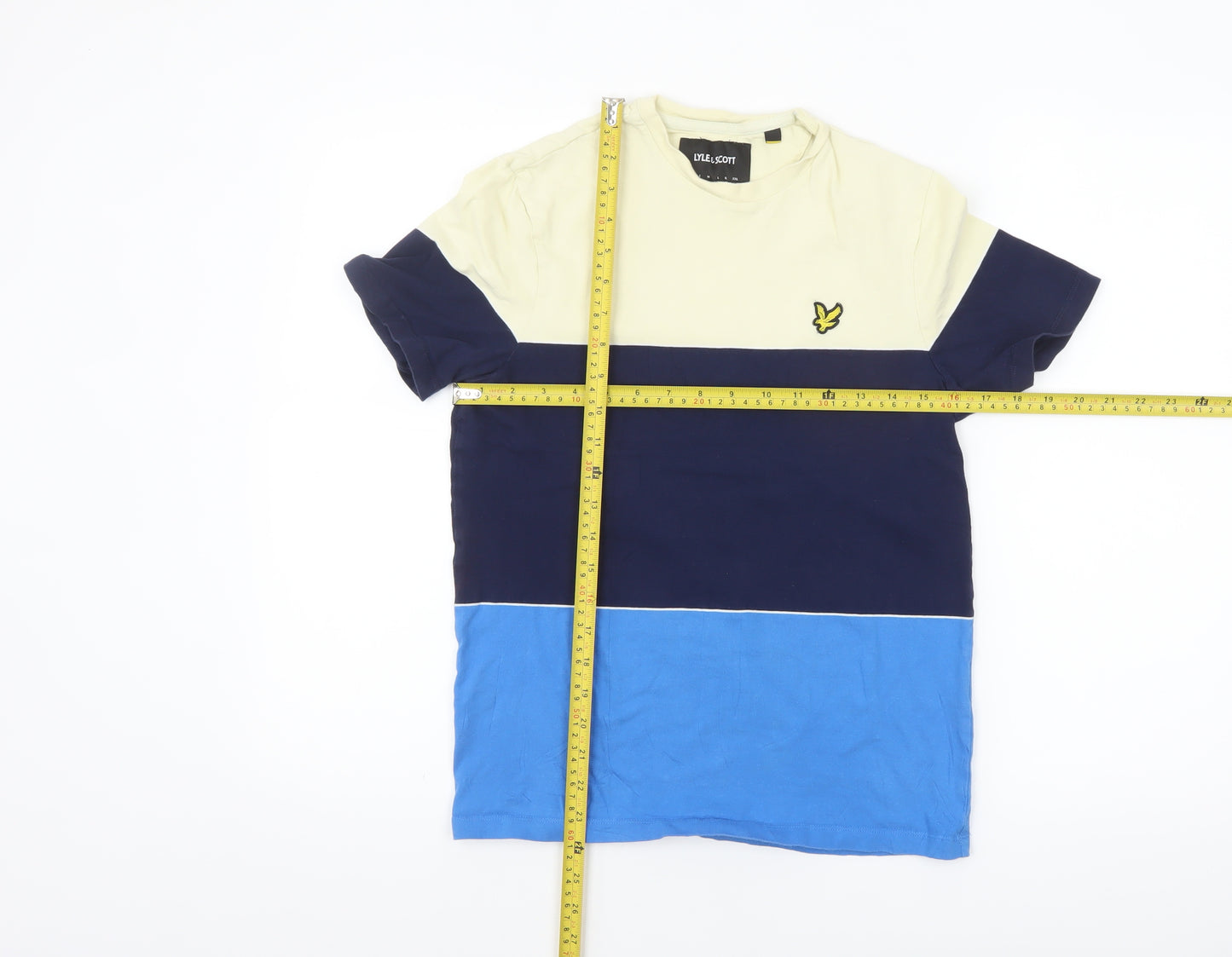 Lyle & Scott Men's Multicoloured Crew Neck Cotton T-Shirt Size S