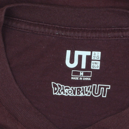 Uniqlo Men Brown Dragon Ball Anime Graphic T-Shirt Size M