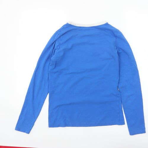Björn Borg Womens Blue Long Sleeve Cotton Stretch T-Shirt L