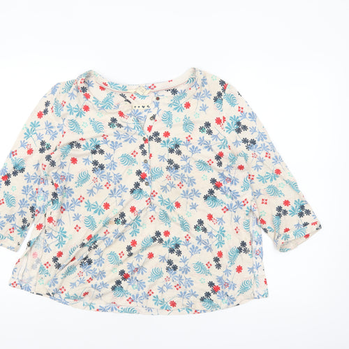 White Stuff Womens Multicoloured Floral Cotton Tunic Blouse UK 12