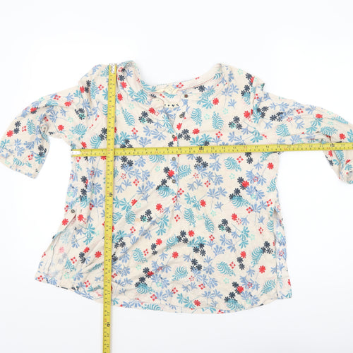 White Stuff Womens Multicoloured Floral Cotton Tunic Blouse UK 12
