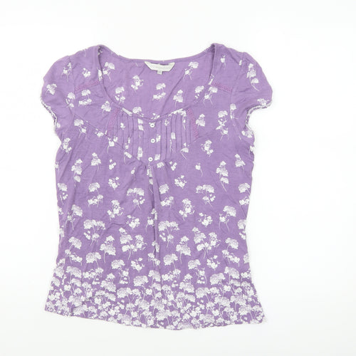 Rocha John Rocha Women's Purple Floral Tunic Blouse Size 12