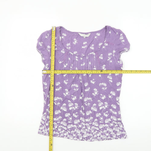 Rocha John Rocha Women's Purple Floral Tunic Blouse Size 12