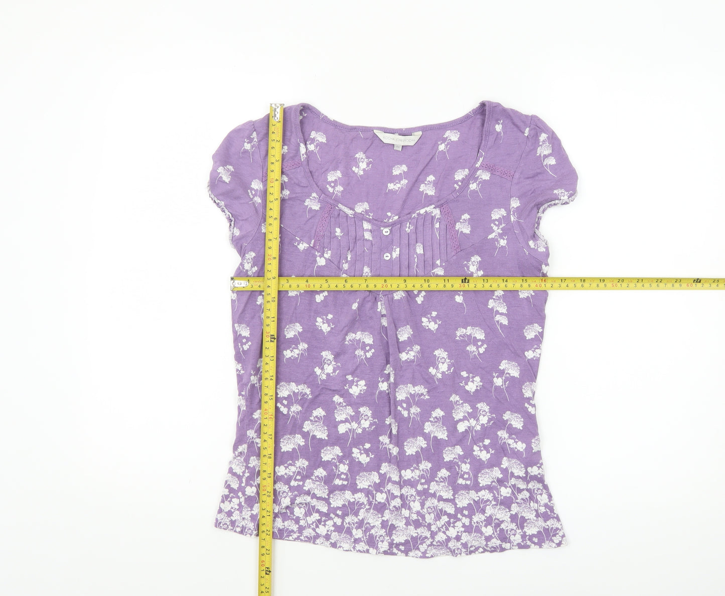 Rocha John Rocha Women's Purple Floral Tunic Blouse Size 12