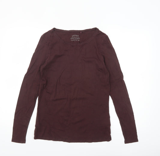 FatFace Women’s Brown Long Sleeve Basic T-Shirt Size 12