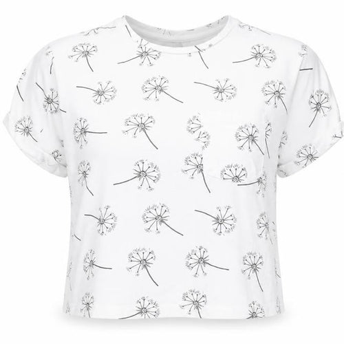 ASOS Women’s White Floral Cotton T-Shirt UK 12 Short Sleeve