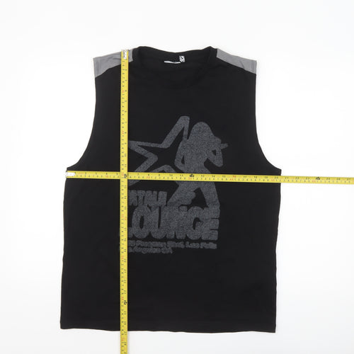 ASOS Design Men's Black Music Graphic Sleeveless Top 2XL