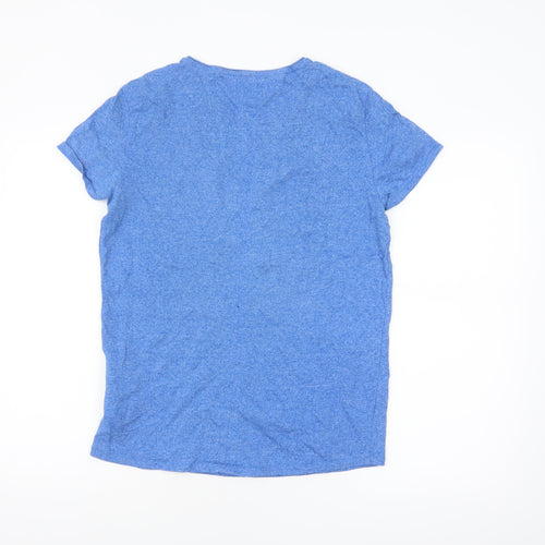 Tommy Hilfiger Men Blue S Short Sleeve Crew Neck Cotton T-Shirt