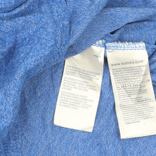 Tommy Hilfiger Men Blue S Short Sleeve Crew Neck Cotton T-Shirt