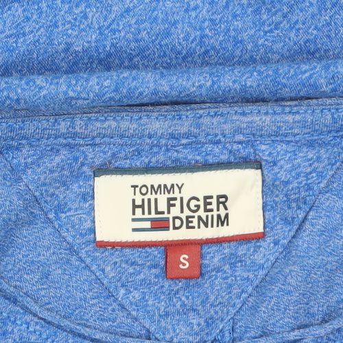 Tommy Hilfiger Men Blue S Short Sleeve Crew Neck Cotton T-Shirt