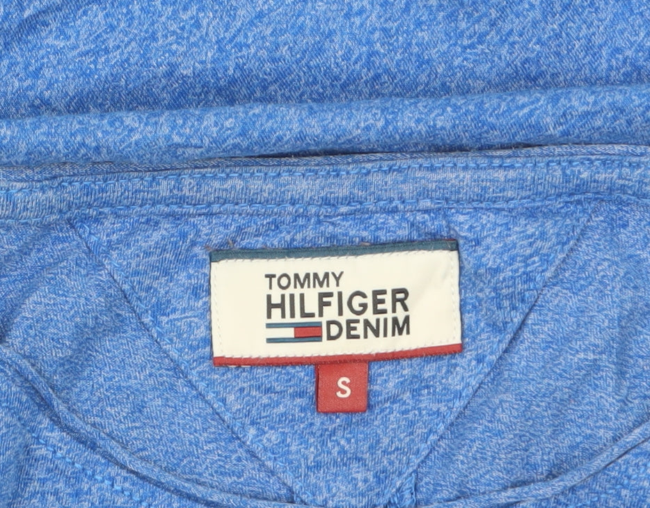 Tommy Hilfiger Men Blue S Short Sleeve Crew Neck Cotton T-Shirt