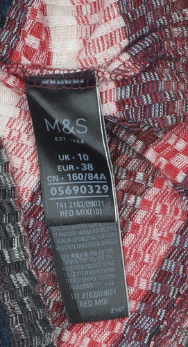 Marks and Spencer Women's Multicoloured Stripe Cold Shoulder Top Size 10