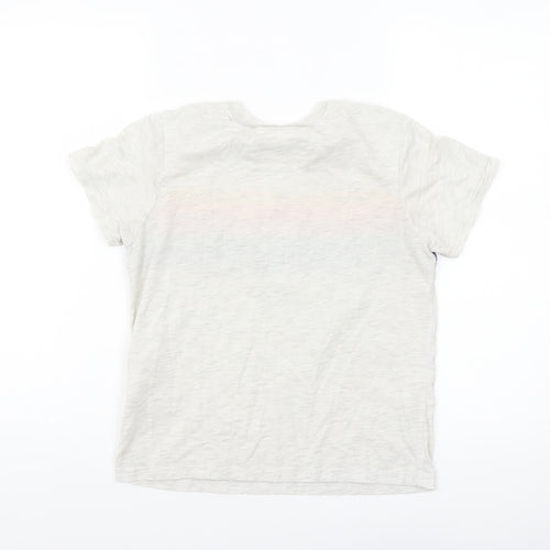 Superdry Womens White Rainbow Logo T-Shirt Size 4 Regular Fit