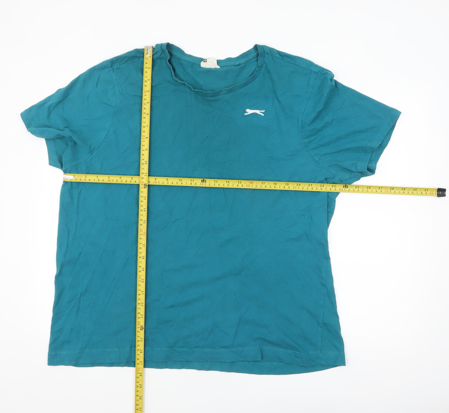 Slazenger Men's Blue 2XL Crew Neck Cotton Short Sleeve T-Shirt