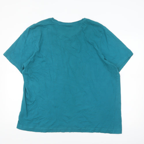Slazenger Men's Blue 2XL Crew Neck Cotton Short Sleeve T-Shirt