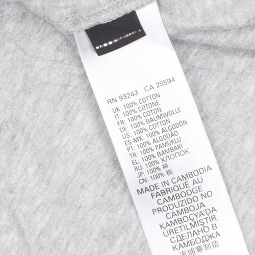 Diesel Women's Grey Cotton Rainbow Logo T-Shirt Size S