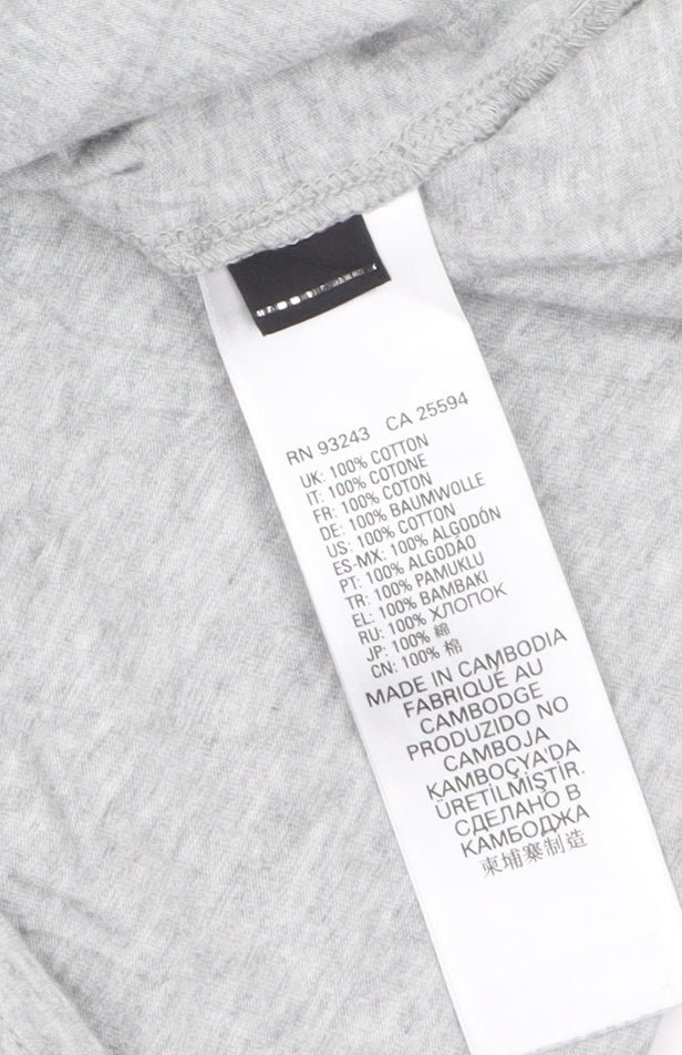 Diesel Women's Grey Cotton Rainbow Logo T-Shirt Size S