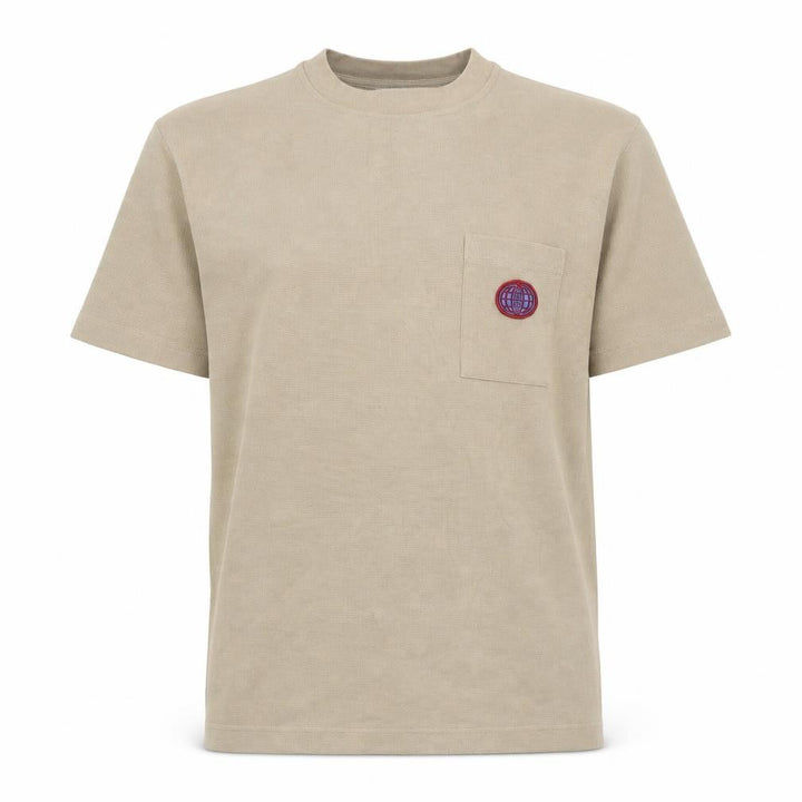 Topman Men's Beige Short Sleeve Crew Neck Knit T-Shirt Size S