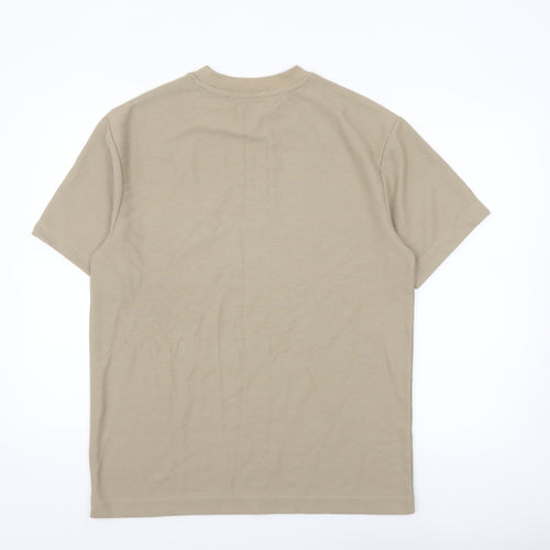 Topman Men's Beige Short Sleeve Crew Neck Knit T-Shirt Size S