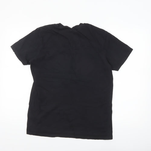 McKenzie Men's Black Crew Neck Short Sleeve Cotton T-Shirt Size M