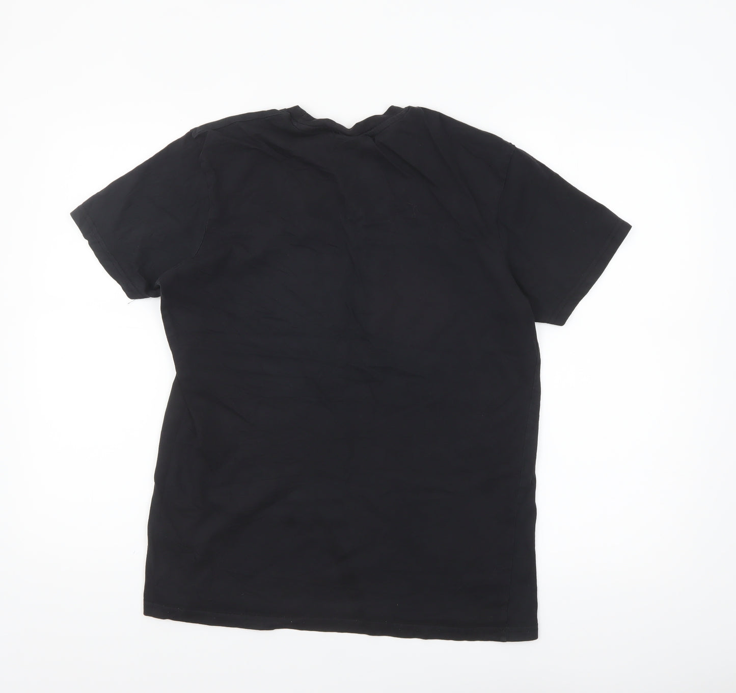 McKenzie Men's Black Crew Neck Short Sleeve Cotton T-Shirt Size M