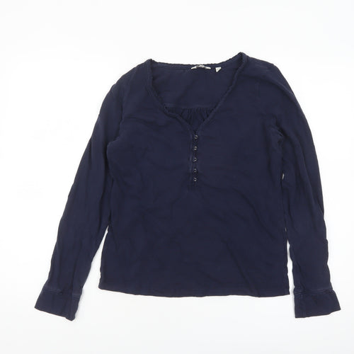FatFace Women Blue Long Sleeve Tunic Blouse Size 10