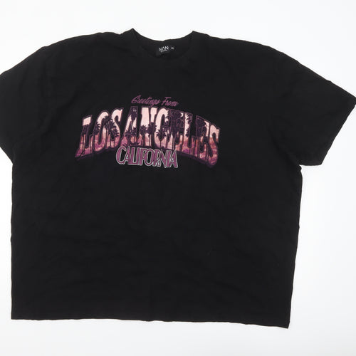 boohooMAN Men's Black 3XL Los Angeles California Graphic T-Shirt