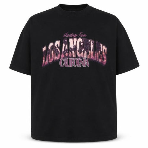 boohooMAN Men's Black 3XL Los Angeles California Graphic T-Shirt