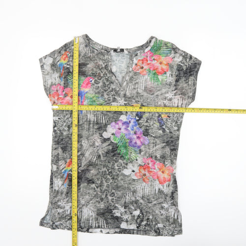 Next Women's Multicoloured Tropical Print T-Shirt Size 8