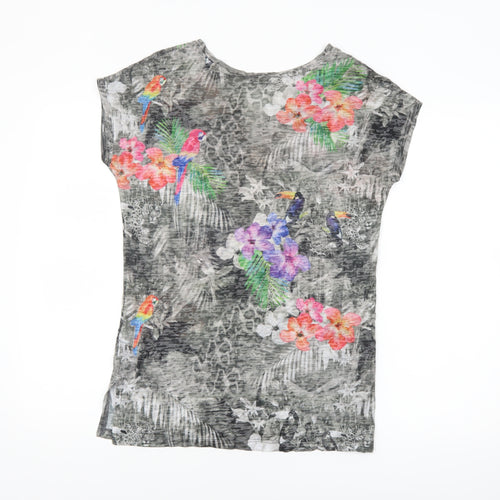 Next Women's Multicoloured Tropical Print T-Shirt Size 8