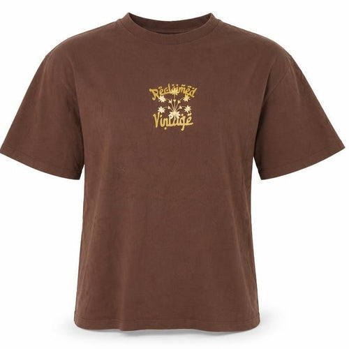 Reclaimed Vintage Women’s Brown Graphic Cotton T-Shirt UK 10