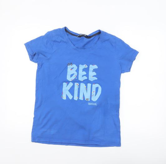 Regatta Great Outdoors Blue Bee Kind Women's T-Shirt UK 14 Cotton